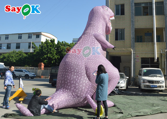 Duży rozmiar 5m nadmuchiwany dinozaur Tyrannosaurus Rex pełny nadruk
