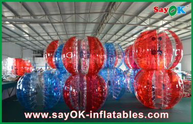 Nadmuchiwane gry trawnikowe Wyczyść / Czerwony / Niebieski Nadmuchiwana piłka nożna Bubble Ball Giant Human Bubble Ball