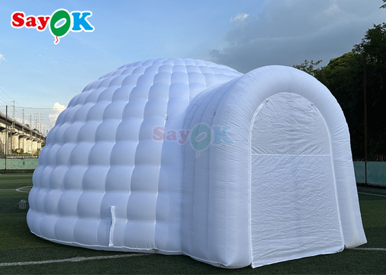 Niestandardowe oświetlenie Nadmuchiwany namiot powietrzny Wysadzić namiot kopułowy Igloo na zewnątrz