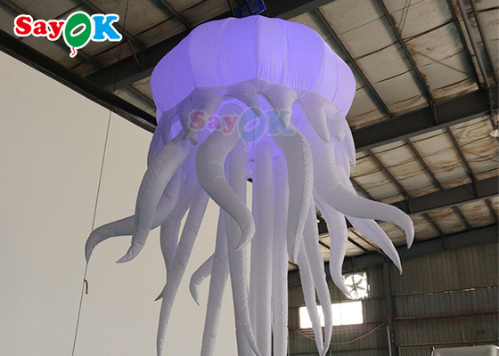 Kostium nadmuchiwany balon z meduzy marionetka ze światłem LED wiszące nadmuchiwane balony ośmiornicy LED