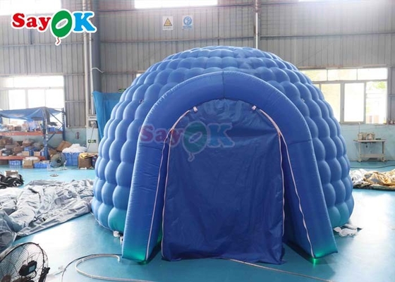 4m Tarpaulin Inflatable Igloo Dome Tent With LED Light Blower Promocyjne imprezy