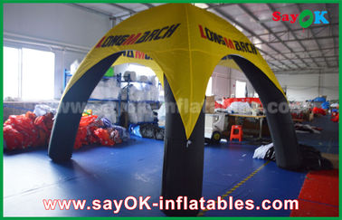 Wyjdź na zewnątrz Namiot powietrzny Logo Nadrukowane 4 nogi Nadmuchiwany namiot powietrzny Namiot kopułowy pająka z materiałem PVC
