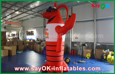 Duży czerwony nadmuchiwany homar do dekoracji reklamowych / gigantyczny sztuczny model homara