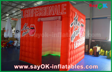 Nadmuchiwany namiot imprezowy Niestandardowa czerwona dekoracja imprezowa Nadmuchiwany namiot oświetleniowy Photo Booth do wynajęcia