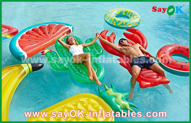 Różne kształty Owoce kromka basen Float Surowe nadmuchiwane zabawki na zewnątrz do pływania