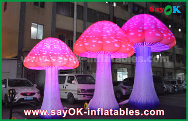 190T Nylon Red 2 - 5 M Mushroom Inflatable Led Light do reklamy / dekoracji