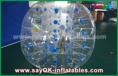 Dmuchane gry piłkarskie Przezroczyste czerwone / niebieskie Duże nadmuchiwane gry sportowe Bubble Soccer 1,5 m Na kemping