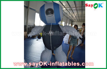 Custom 2mH Oxford Cloth Robot Niestandardowe nadmuchiwane produkty Blue For Advertising