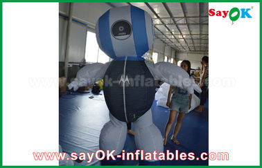 Gigantyczny Robot Nadmuchowy Custom 2mH Oxford Robot Tkaniny Custom Produkty Nadmuchowe Niebieski Do Reklamy