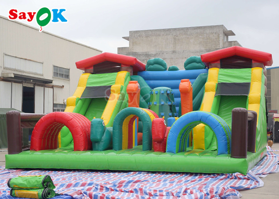 Zabawny park rozrywkowy z nadmuchem, zjeżdżalnia, trampolinę dla dzieci, sprzęt do zabawy w pomieszczeniach komercyjnych