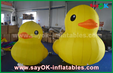 Promocja Lovely Big Yellow Inflatable Cartoon Duck With Customized Logo Print