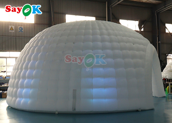 26.2FT Wydmuchany namiot igloo Dome Camping Outdoor Blow Up Dome namioty z światłem LED
