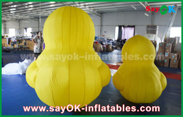 Promocja Lovely Big Yellow Inflatable Cartoon Duck With Customized Logo Print