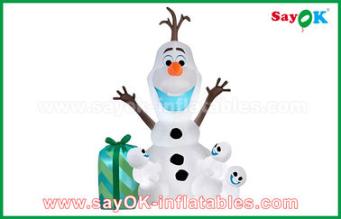210D Oxford Cloth Nadmuchiwane postacie z kreskówek Popular White Snowman / Olaf