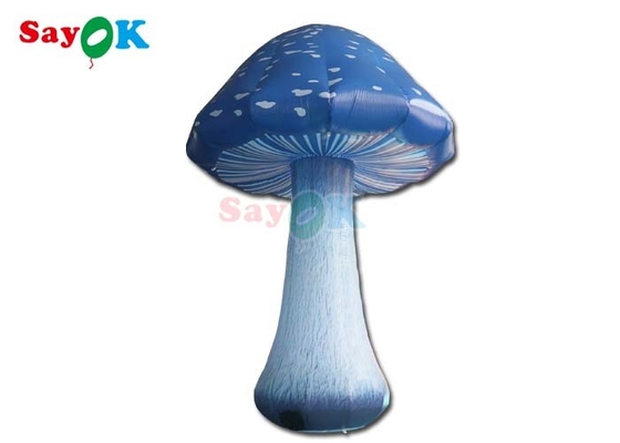 13.1ft Full Printing Inflatable Mushroom Led Light Blue Air Mushroom Dekoracja wydarzeń
