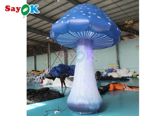 13.1ft Full Printing Inflatable Mushroom Led Light Blue Air Mushroom Dekoracja wydarzeń