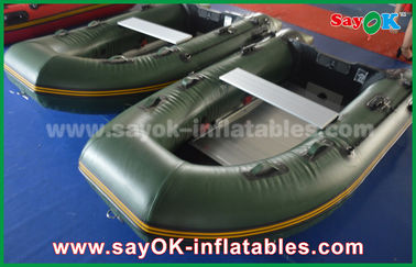 Zielona 0.9 / 1.2 mm plandekowa PCV Inflatabe Boats with Aluminium Floor / Paddles