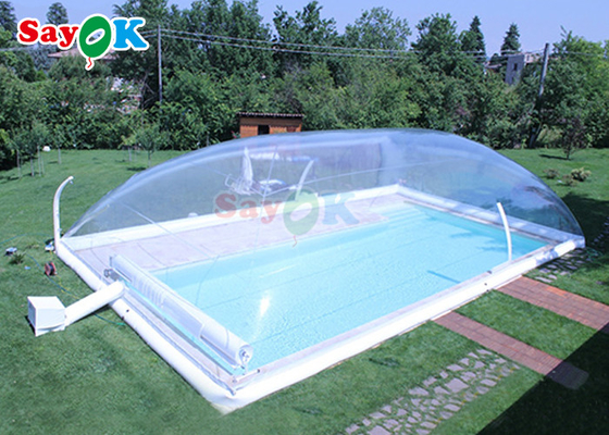 Niestandardowe pokrycie basenu przezroczyste namiot na powietrze basenu zimny basen namiot bąbelkowy