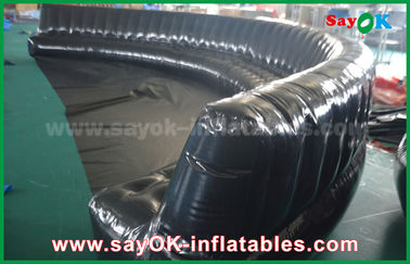 Ekologiczne dmuchane produkty na zamówienie 6 - 10 m Czarna, hermetycznie zamknięta, nadmuchiwana sofa z PVC o grubości 0,6 mm
