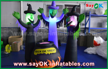 210D Oxford Cloth Inflatable Scary Ghosts i Magic Jar z oświetleniem LED na Halloween