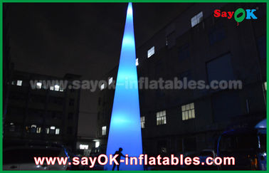 Zewnętrzne oświetlenie LED Dekoracja uziemiająca Nadmuchiwany stożek do reklamy