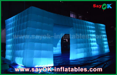 Powietrzny nadmuchiwany namiot LED Light Nadmuchiwany namiot sześcienny / w pełni cyfrowy namiot imprezowy z nadrukiem cyfrowym