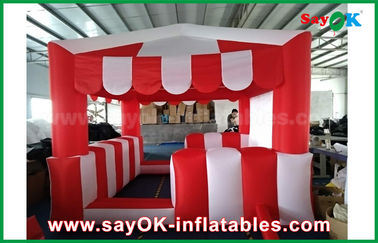 Nadmuchiwany namiot domowy Niestandardowy czerwony i biały nadmuchiwany namiot powietrzny do reklamy wydarzeń