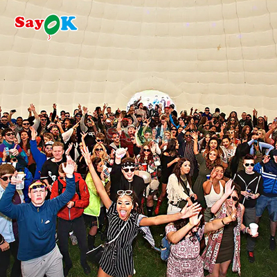 PVC Tarpaulin 12m 40ft Giant Inflatable Igloo Tent Dome dla imprezy na świeżym powietrzu