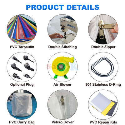PVC Tarpaulin 12m 40ft Giant Inflatable Igloo Tent Dome dla imprezy na świeżym powietrzu