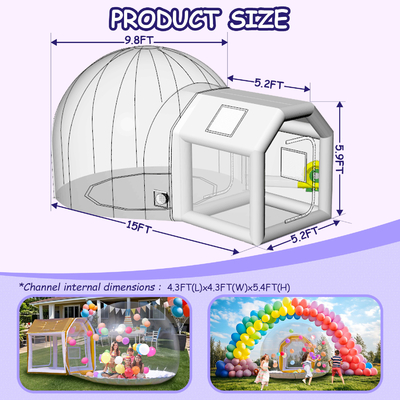 Unikalny Bubble House Nawierzchnia na powietrze Bubble Ballon House namiot dla dzieci