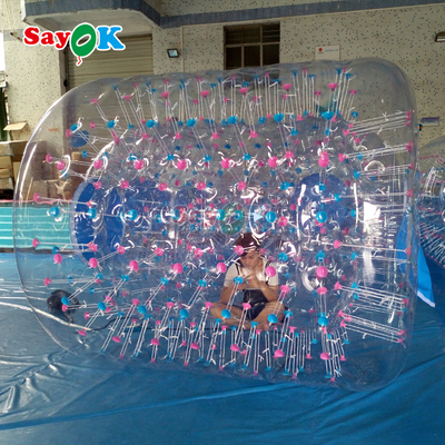 Sayok Nadmuchany Pływający Roller Aqua Zorbing Ball Przejrzysty PVC Cylinder Human Water Bubble Ball dla gry wodnej