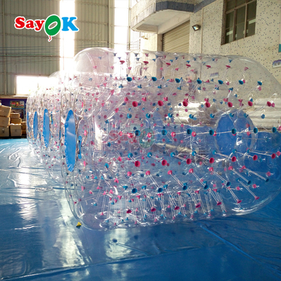 Sayok Nadmuchany Pływający Roller Aqua Zorbing Ball Przejrzysty PVC Cylinder Human Water Bubble Ball dla gry wodnej