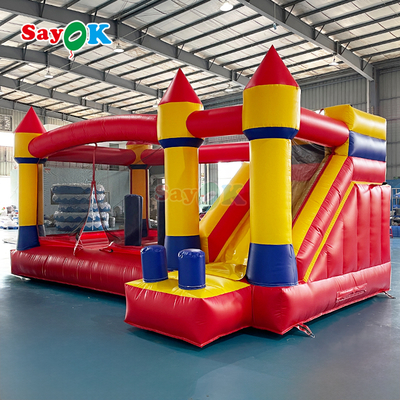 Tarpaulin Commercial Bounce House Combo Zamek nafilowy ze zjeżdżalnią