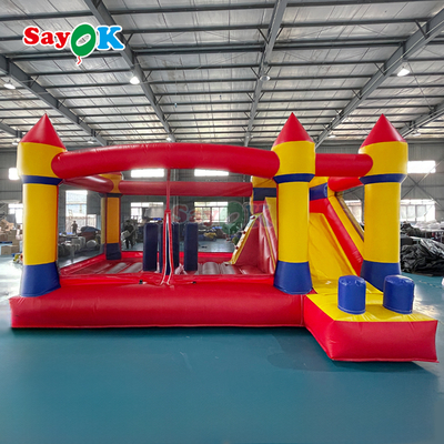 Tarpaulin Commercial Bounce House Combo Zamek nafilowy ze zjeżdżalnią
