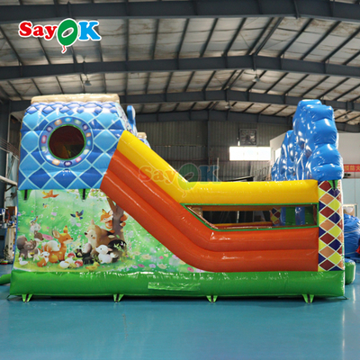 Sayok Jungle Themed Bouncy Castle Inflatable inflatable Bouncer Slide Combo for Children