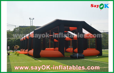 Nadmuchiwany namiot domowy 20 m Pomarańczowy i czarny materiał Oxford Nadmuchiwany namiot powietrzny na imprezę plenerową