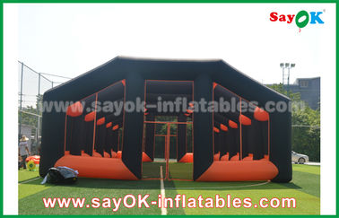 Nadmuchiwany namiot domowy 20 m Pomarańczowy i czarny materiał Oxford Nadmuchiwany namiot powietrzny na imprezę plenerową