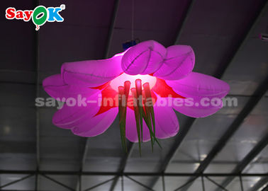 Kolorowe 1,5 m nadmuchiwane oświetlenie dekoracyjne / Blow Up Hanging LED Flower