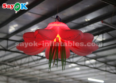 Kolorowe 1,5 m nadmuchiwane oświetlenie dekoracyjne / Blow Up Hanging LED Flower