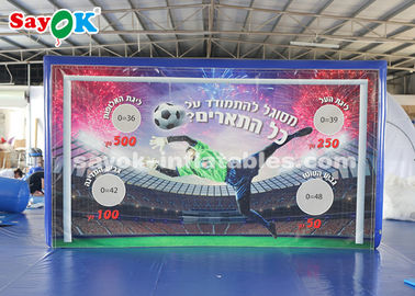 Nadmuchiwana bramka do piłki nożnej Trwałe nadmuchiwane gry sportowe PCV Plandeka Outdoor Shooting Door