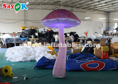 Tkanina nylonowa 2m wiszące Blow Up Mushroom Z LED Light na imprezę / wesele