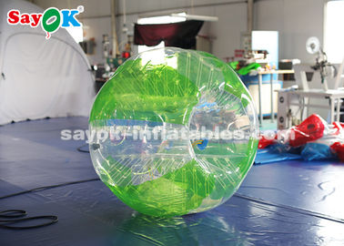 Nadmuchiwany garnitur Gra 1,5 m 0,8 mm PCV Nadmuchiwana bańka Piłka nożna Przezroczysty / Czerwony / Zielony Kolor