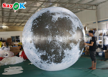 3m Gigantyczna reklama Nadmuchiwane oświetlenie Dekoracja Księżycowa kula ziemska