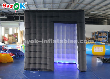 Nadmuchiwany namiot imprezowy Czarna nadmuchiwana kostka Photo Booth do reklamy Wysoka wytrzymałość na rozdarcie