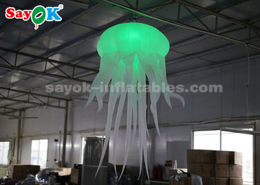 Zielone nadmuchiwane oświetlenie Dekoracja / wesołe miasteczko Rozwalanie meduz Świecące