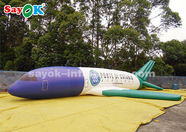 Niestandardowe nadmuchiwane produkty ROHS, 10-metrowy model nadmuchiwanego samolotu PVC na wystawę