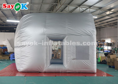 Srebrna nadmuchiwana kabina lakiernicza z systemem filtrów / nadmuchiwany namiot bąbelkowy