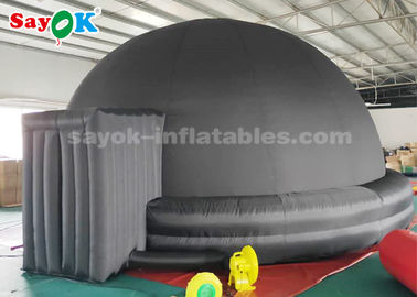 Czarny 6m nadmuchiwany namiot kopułowy do planetarium dla dzieci