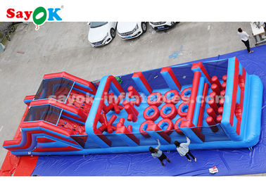 Gigantyczne nadmuchiwane gry 15-metrowe nadmuchiwane gry sportowe Boks z przeszkodami i wspinaczka Bouncy Slide