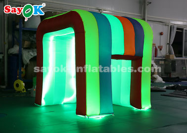 Nadmuchiwany namiot imprezowy Kolor tęczy LED Light Mini Blow Up Photo Booth For Children SGS ROHS